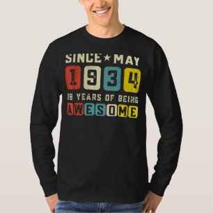 88. Geburtstag Phantastisch Seit Mai 1934 Vintag T-Shirt