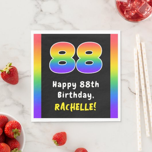 88. Geburtstag: Rainbow Spectrum # 88, Individuell Serviette (Beispiel)