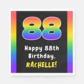 88. Geburtstag: Rainbow Spectrum # 88, Individuell Serviette (Vorderseite)