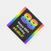 88. Geburtstag: Rainbow Spectrum # 88, Individuell Serviette (Ecke)