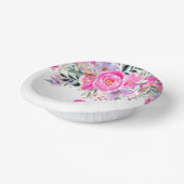 88. Geburtstag rosa Blüte Pappteller (Gewinkelt)