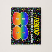 88. Geburtstag — Spaß, farbenfrohe Sternenweltenmu Puzzle (Vertikal)