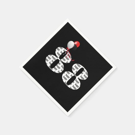 88. Geburtstagsballons Serviette (Ecke)