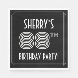 88. Geburtstagsparty: Art-Déco-Stil + Individuelle Serviette