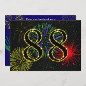 88. Geburtstagsparty Einladung (Vorne/Hinten)
