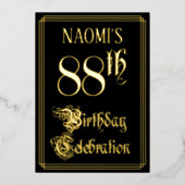 88. Geburtstagsparty - Extravagantes Drehbuch & In Folieneinladung (Vorderseite)