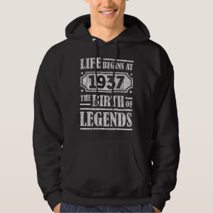 88 Jahre alt 1937 Geburt der Legende 88. Geburtsta Hoodie
