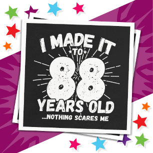 88 Jahre alt Sarcastic Meme Funny 88. Geburtstag Serviette