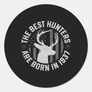88 Jahre alte Hirschjägerjagd 1937 88. Geburtstag Runder Aufkleber