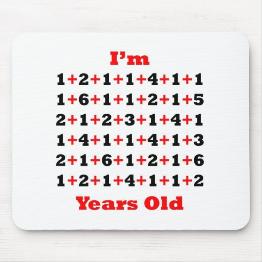 88 Jahre alte Schwarz-Rot- Mousepad (Vorne)