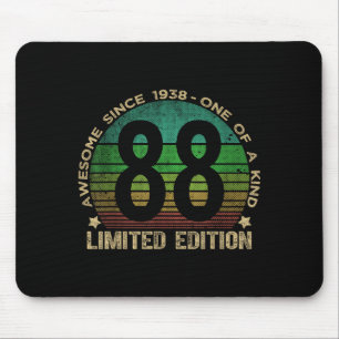 88 Jahre alte Vintage 1938 Limited Edition 88. Geb Mousepad