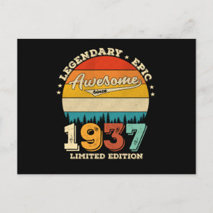 88 Jahre alter Tag 1937 Phantastisches 88. Geburts Postkarte