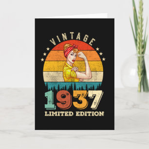 88 Jahre alter Tag 1937 Vintag 88. Geburtstagsfrau Karte