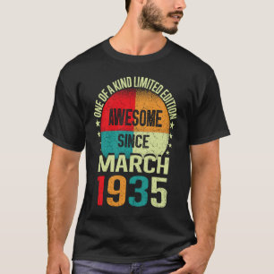 88 Jahre Phantastisch Seit März 1935 Vintag 88. Ge T-Shirt