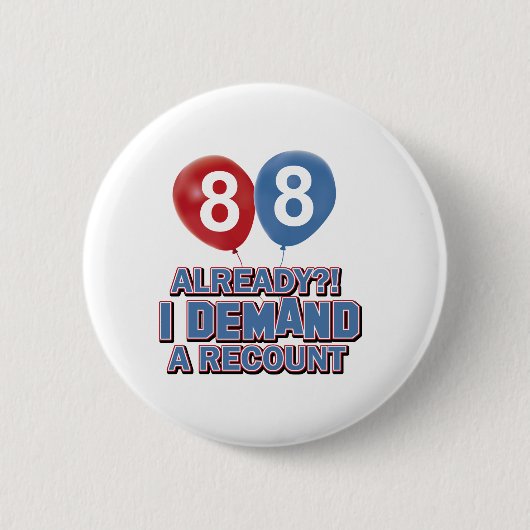 88. jährige Geburtstagsentwürfe Button (Vorderseite)