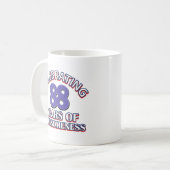 88-jährige Geschenkentwürfe Kaffeetasse (Vorderseite Links)