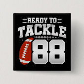 88-jähriges Tackle Football Party 88. Geburtstag Button (Vorderseite)