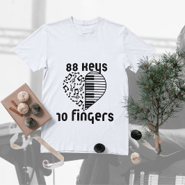 "88 Keys 10 Fingers" Piano Shirt - Musiker & Pian