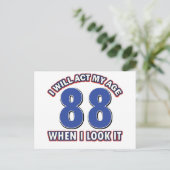 88. Lebensjahr Postkarte (Stehend Vorderseite)