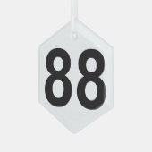 88 - Nummer 88 Ornament Aus Glas (Vorderseite Links)