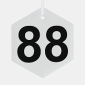 88 - Nummer 88 Ornament Aus Glas (Rückseite)