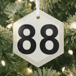 88 - Nummer 88 Ornament Aus Glas