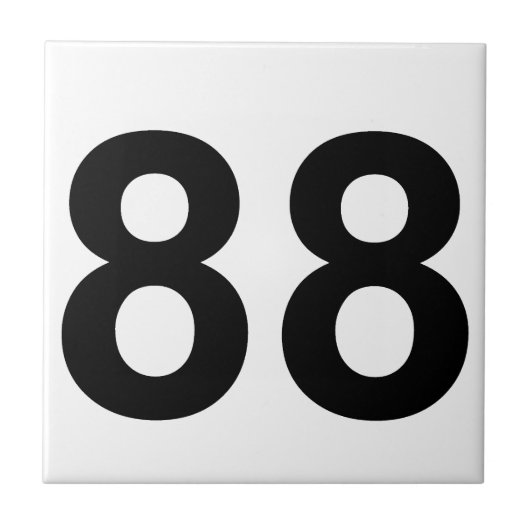 88 - Nummer achtundachtzig Fliese (Vorderseite)