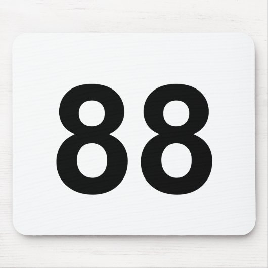 88 - Nummer achtundachtzig Mousepad (Vorne)
