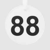 88 - Nummer achtundachtzig Ornament (Rückseite)