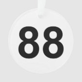 88 - Nummer achtundachtzig Ornament (Vorderseite)