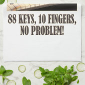 88 Schlüssel, 10 Finger, kein Problem! Küchentuch (Gefaltet)
