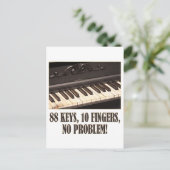 88 Schlüssel, 10 Finger, kein Problem! Postkarte (Stehend Vorderseite)