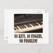 88 Schlüssel, 10 Finger, kein Problem! Postkarte (Vorne/Hinten)