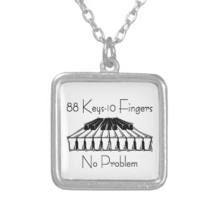 88 Schlüssel 10 Finger, keine Problem-Geschenke Versilberte Kette