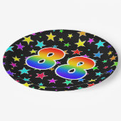 88. Veranstaltung: Bold, Fun, Colorful Rainbow 88 Pappteller (Schrägansicht)