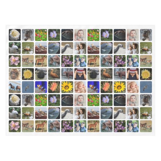 88 verschiedene Bilder hochladen Tischdecke (Vorderseite (Horizontal))