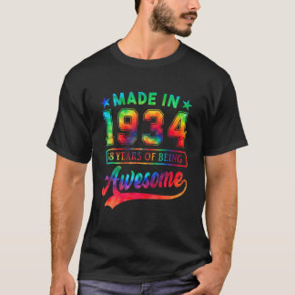 88 Year Old 88Th Birthday Gift Tie Dye Awesome Sin T-Shirt