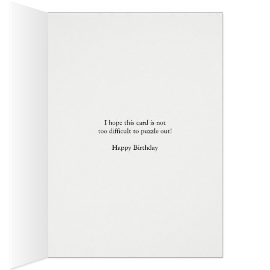 88th Birthday, Crossword Puzzle (Innen (Rechts))