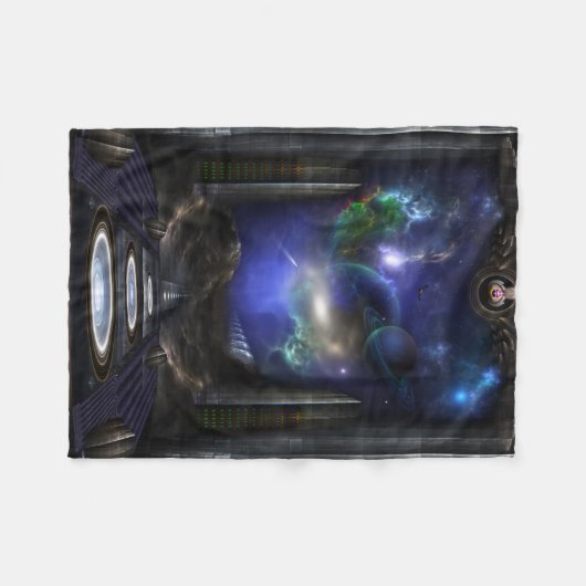 89-123-A9p2 Arsairian 7 Reporting Fleece Blanket (Vorderseite (Horizontal))