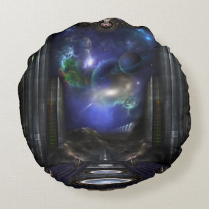 89-123-A9p2 Arsairian 7 Reporting Round Pillow Rundes Kissen