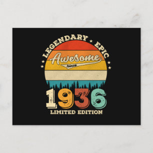 89. Geburtstag 1936 Tolles Geschenk zum 89. Geburt Postkarte