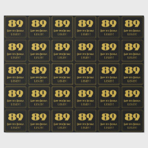 89. Geburtstag - Art Deco Inspiriert Look "89" & N Geschenkpapier