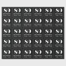 89. Geburtstag - Art Deco Inspiriert Look "89", Na Geschenkpapier