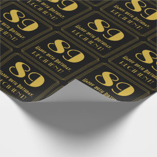 89. Geburtstag ~ Art Deco inspirierter Look "89", Geschenkpapier