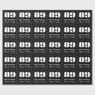 89. Geburtstag: Art Deco inspiriertes Aussehen "89 Geschenkpapier
