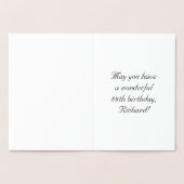 89. Geburtstag: Elegantes, Verziertes Drehbuch; In Folienkarte (Innenseite)