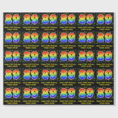89. Geburtstag: Farbige Musiksymbole, Regenbogen 8 Geschenkpapier (Flach)