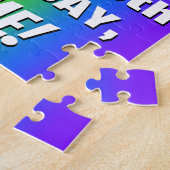 89. Geburtstag: Farbiges, lustiges Regenbogenmuste Puzzle (Seite)