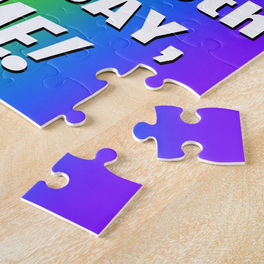 89. Geburtstag: Farbiges, lustiges Regenbogenmuste Puzzle (Seite)