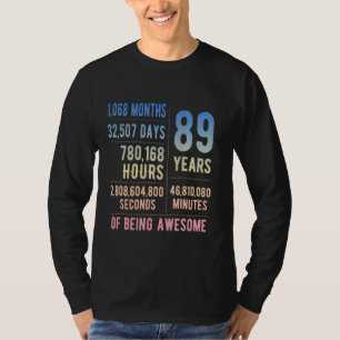 89. Geburtstag Männer Frauen Witzig 89 Jahre alt 1 T-Shirt